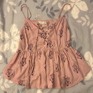 La Hearts Pink Floral Top